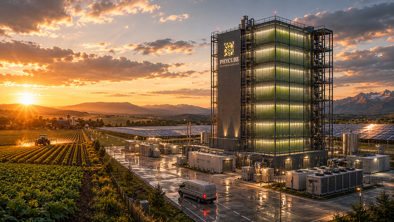 Phycube Biotech-Farm in der Stadt